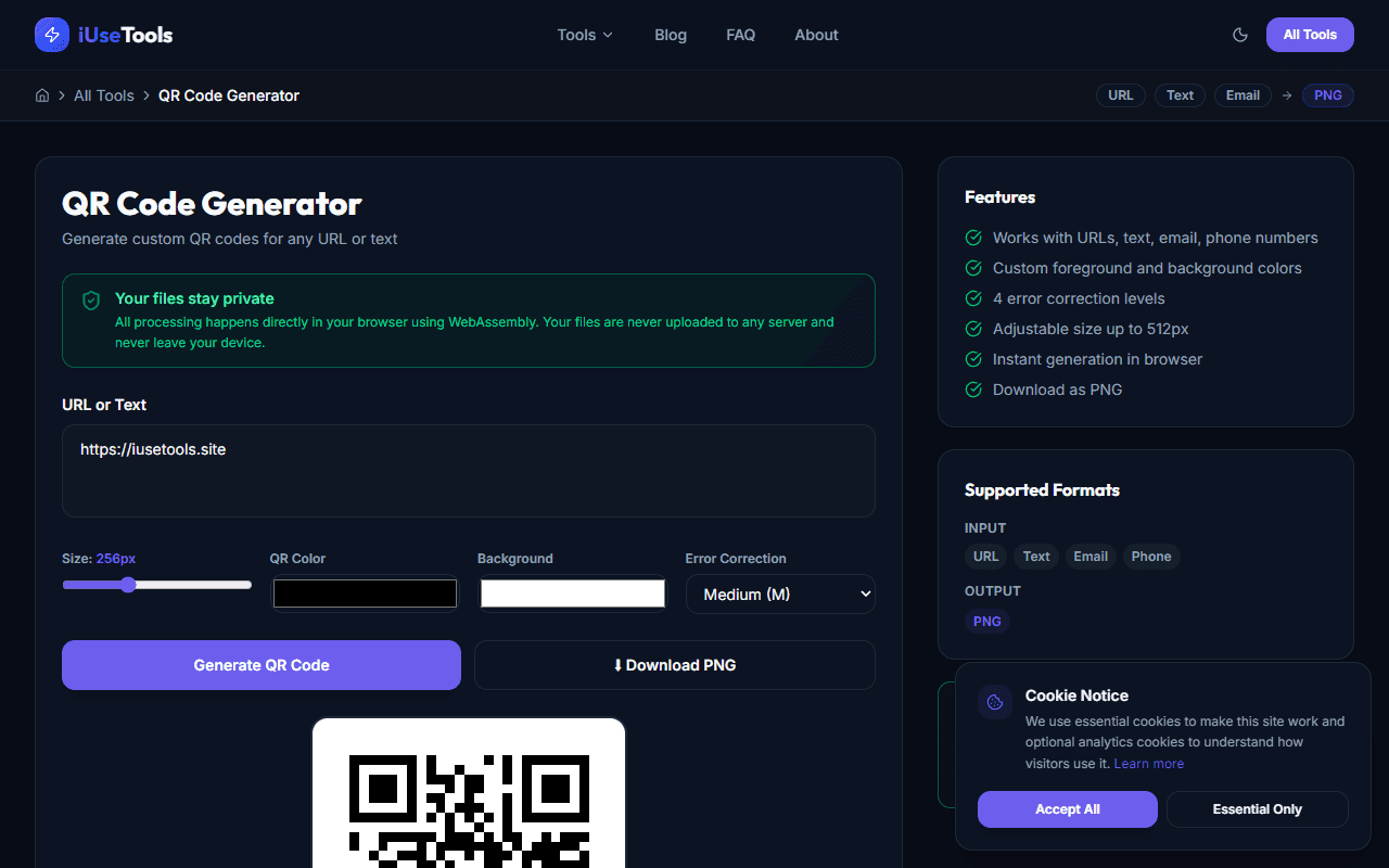 Generate Custom QR Codes
