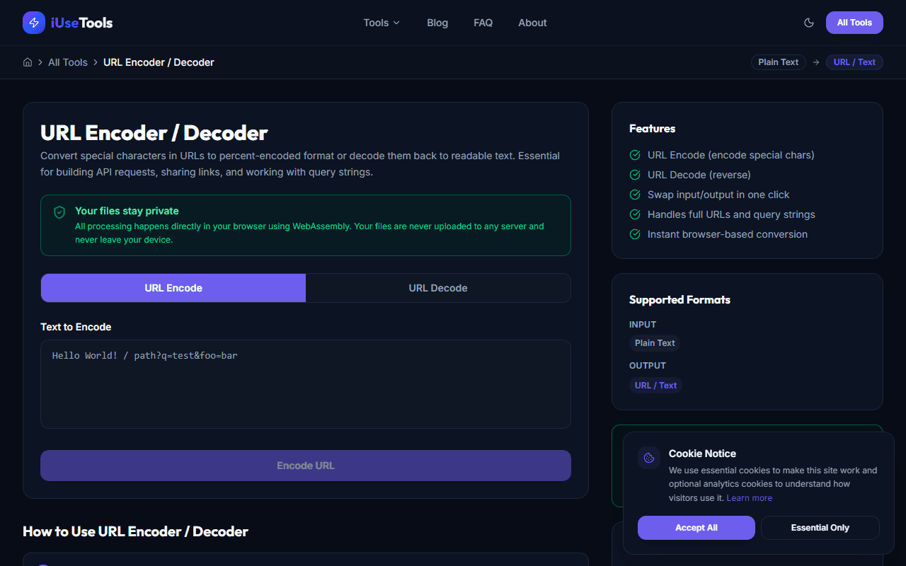 URL Encode and Decode Tool